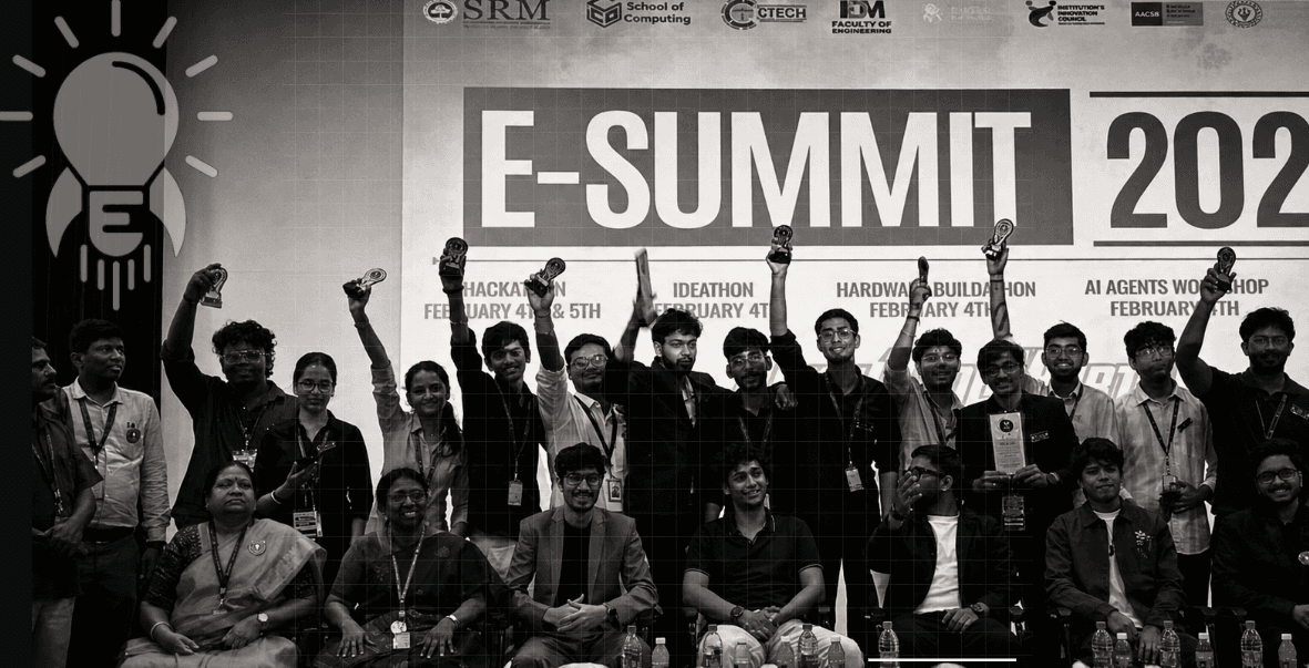 E-Summit winners celebrating on stage
