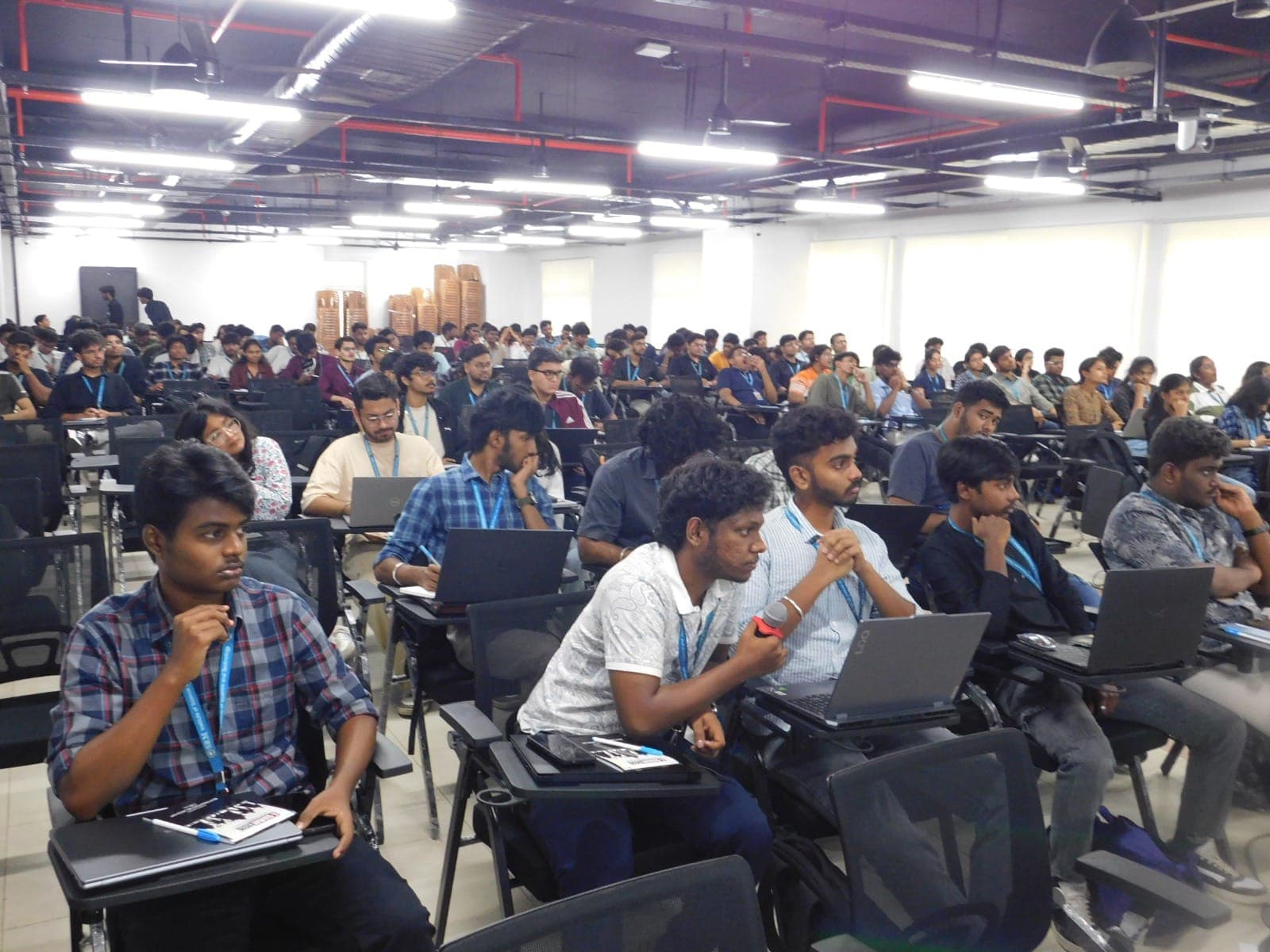 E-Cell SRMIST students in a workshop session