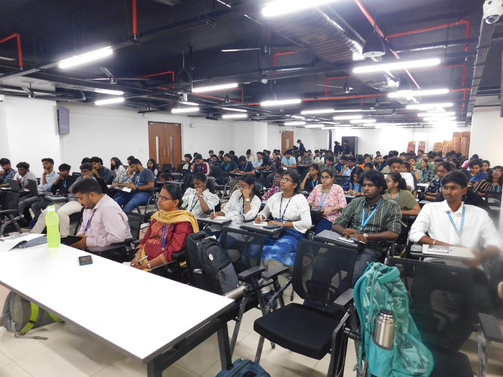 Students filling an E-Cell workshop hall